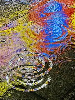 朋友说我把夜晚的积水滩拍成了油画 - 小红书