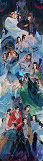 二哈和他的白猫师尊/全员群像
绘师：快看漫画@漠城宿
