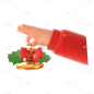 3D圣诞节手元素贴纸