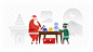 santa-and-elf-building-toys-ui-banner-preview #人物# #扁平# 采集@GrayKam