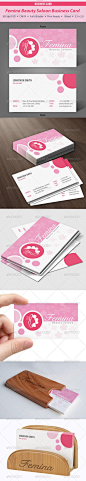 Femina Beauty Saloon Business Card - GraphicRiver Item for Sale@北坤人素材