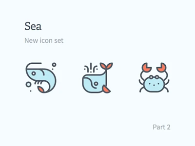 Sea Icon Set-花瓣网