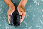 Business and financial concept. woman holding opened purse.