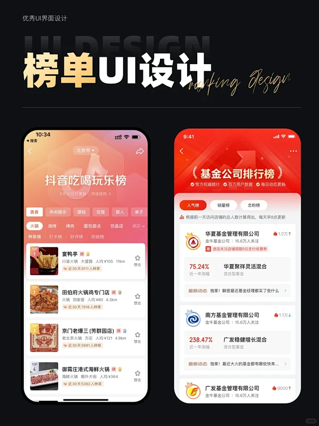 【UI设计】排行榜界面设计-花瓣网