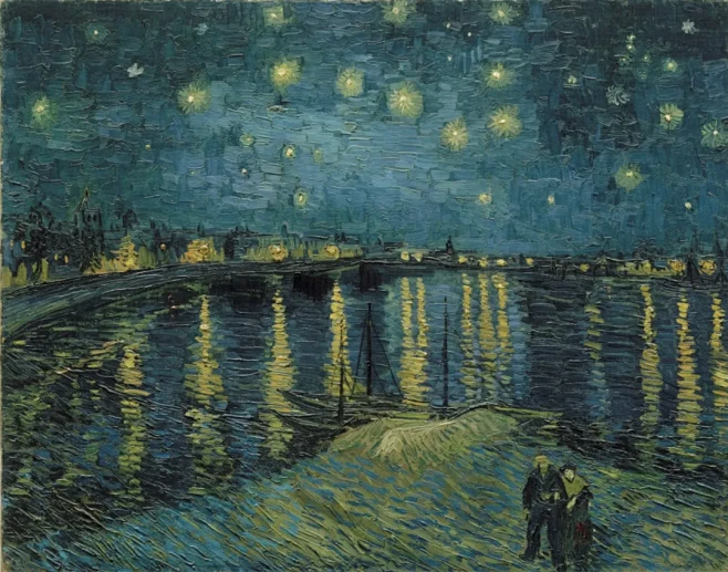 文森特·梵高，《罗纳河上的星夜》（188...