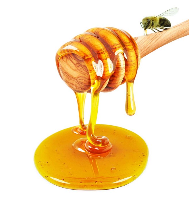 美味的蜂蜜与蜂蜜棒高清图片 - 素材中国...