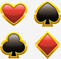 四色扑克花色高清素材 扑克牌 方块 矢量素材 花色 草花 元素 免抠png 设计图片 免费下载