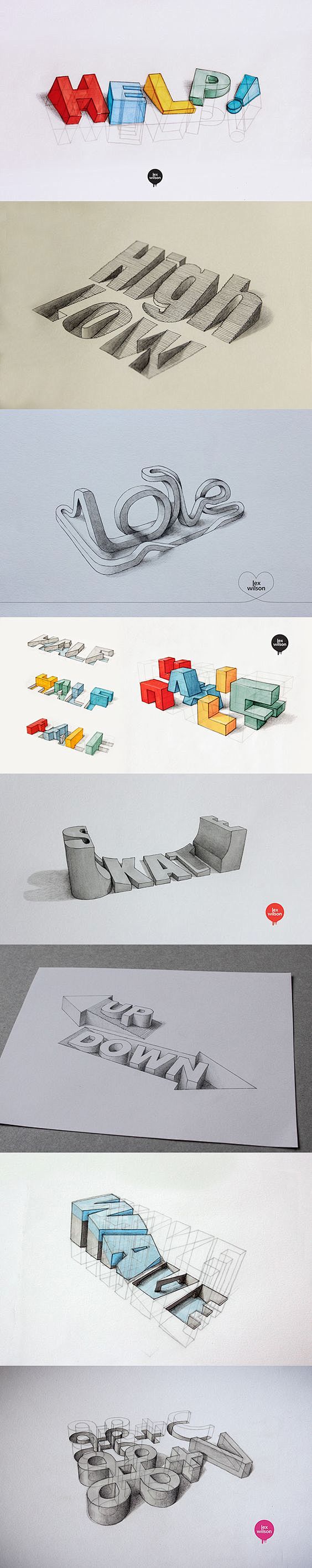 3D Typography by Lex...