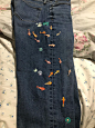 Wearable embroidery koi fish