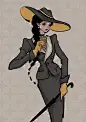 复古，vintage，帽子，插画sue