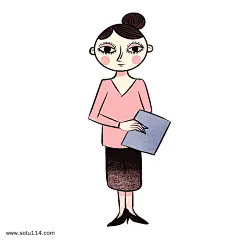 手绘卡通可爱教师节女老师_3029557692