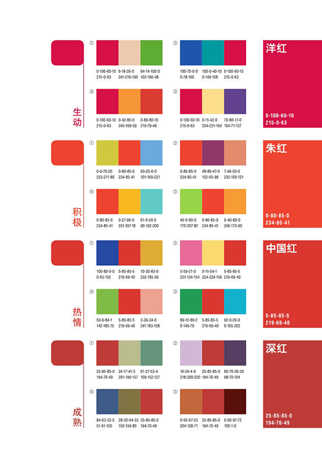 红色-色系配色分享