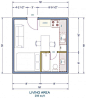 A possible floor plan that would work well with our 16'x16' Tiny House Building Kit #steelbuildings #shedplans