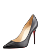 Christian Louboutin Decollette Pointed-Toe Red Sole Pump, Black - Neiman Marcus