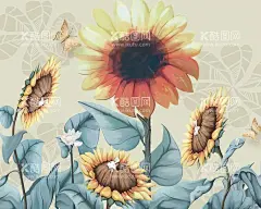 向日葵  - 源文件下载【酷图网】美式风景,欧式背景墙,热带植物,植物,中世纪,热带雨林,欧美,花鸟,手绘宫廷,宫廷画,西方油画,欧式油画,复古,英伦,中世纪城堡,宫殿,树林,雨林,椰树,花园,宫廷,真丝,别墅,宾馆,东南亚,壁画,壁纸,墙纸,沙发背景,田园,乡村,人物,软包,酒店,欧洲,手绘背景,美式,西洋画,装饰画,