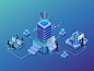 Data Center gradient digital team virtual case study people isometric vector illustration 247 data center charachter design 3d