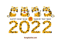 10张不同风格的2022年虎年文字图片素材-红豆饭小学生简笔画大全