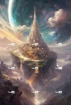 Ai产生的 神秘 世界 宇宙 空间 星系 星星 行星 天文学