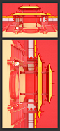 中式春节新年红色喜庆电商banner 3D背景场景C4D源文件设计素材