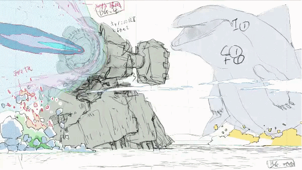 气浪，烟，碎石，特效