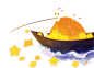 中秋节月兔兔子插画元素