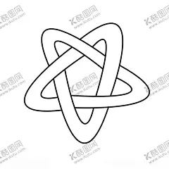 五角星 【酷图网】五角星,缠绕,双重五角星,炫酷,插画,简笔画,AI,可编辑