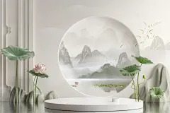 唯美的国风荷花意境场景