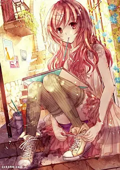 唯美美少女动漫插画