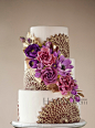 紫色主题婚礼蛋糕