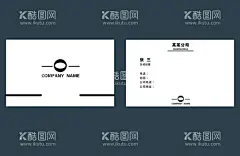 公司名片  - 源文件下载【酷图网】公司,名片,简单,黑白,简洁