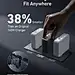 Anker 747 Charger (GaNPrime 150W) : All the Power You Need: Charge 2 laptops at high speed, or power up to 4 devices simultaneously. Connect a single device to one of the USB-C ports to charge at up to 100W. Compact Yet Powerful: 38% smaller than an Apple