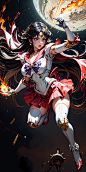 AI绘画 来看看不一样的美少女战士 赛博朋克风格的完美融合孩-今日头条