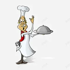 上餐的厨师 创意素材