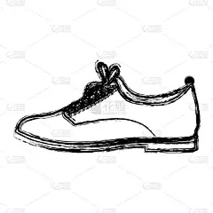 单色的模糊的轮廓的男皮鞋的鞋带