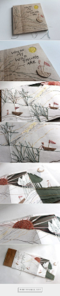 Serene Ng: stitched paper book illustration: 