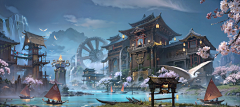 瀚墨不羁采集到个人-游戏场景概念设计【原创画板】