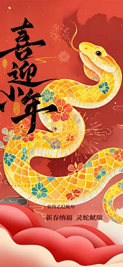 节日庆贺小年过节年味宣传红色海报
