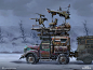 Convoy_Head, Robin Lhebrard : Skeleton Crew is proud to share with you their lastest project. We have been reached to extend our Frozen inspired Mad Max universe through the Board game "Last Aurora".
Vehicle & device Cards for LAST AURORA Bo