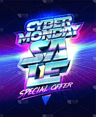 网络星期一销售，特价，矢量插图横幅