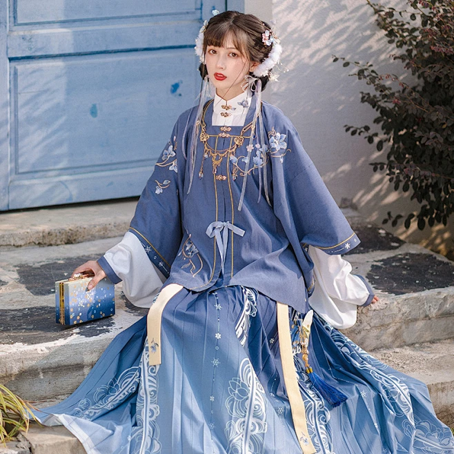春夏季汉服女中国风改良古装明制袄裙齐腰襦裙百褶裙全套装超仙气-淘宝网-花瓣网