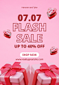 Pink Modern Flash Sale Poster