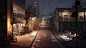 Tokyo Street (Rainy), Jaume Rovira Llorca : A new version on my previous project, with some details that didn't make it in time. Besides, I wanted to work with rain shaders and try a new illumination.
Based on Arseniy Chebynkin's concept art "Tokyo S