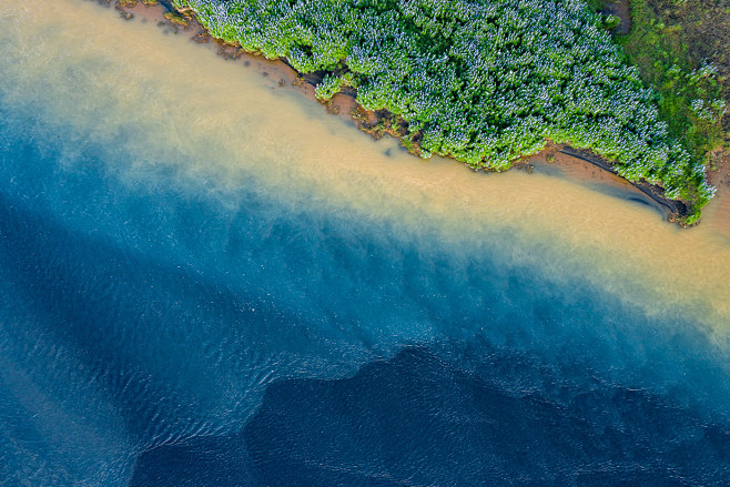 abstract Aerial blue...