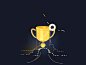 Trophy-_dribbble动态特效 GIF动画 演示动画 炫光动画 动态图片 流光粒子 动态光效 科幻特效