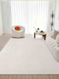新西兰羊毛纯色日式客厅地毯卧室床边茶几侘寂风高级极简地垫定制-tmall.com天猫