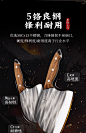 双枪锻打鱼头刀圆头菜刀锋利家用厨房刀具斩切两用刀剁骨刀水果刀-tmall.com天猫