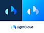 LightCloud identity branding icon logo hardware software monogram l hosting host cloud light