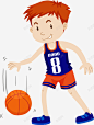 儿童节打篮球的男孩 页面网页 平面电商 创意素材