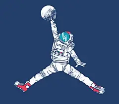 [单张] 宇航员 乔丹经典飞人标志 air jordan 笔记本贴纸 酒吧贴-淘宝网