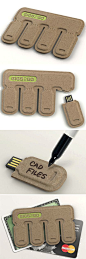 Tear and Share USB Key - You just need to tear off a tab and take the handy USB Drive on the go with you! Crafted essentially from 100% post-consumer molded paper pulp, this economical, credit-card-sized data pack is fantastic! You can even write on the t